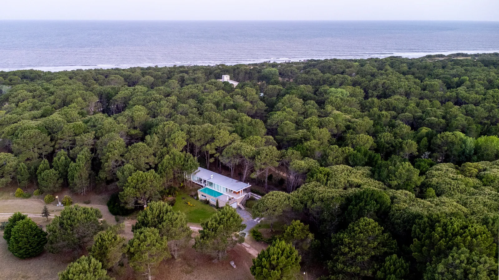 Vista aérea de una vivienda en la Costa Atlántica